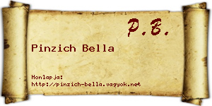 Pinzich Bella névjegykártya